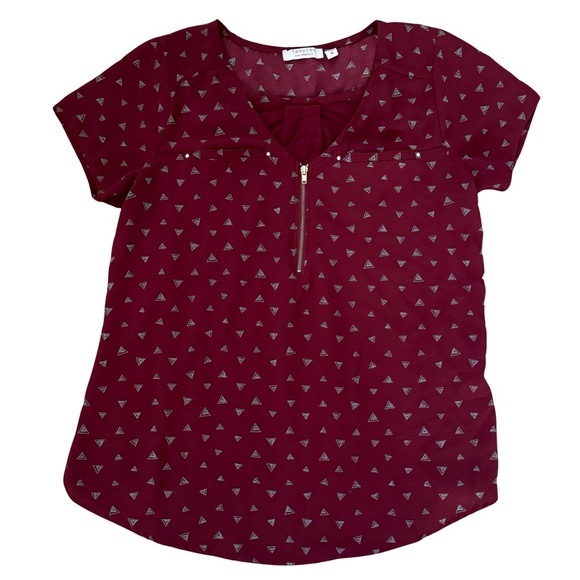 Burgundy Bliss Blouse Sz M - Picture 6 of 10